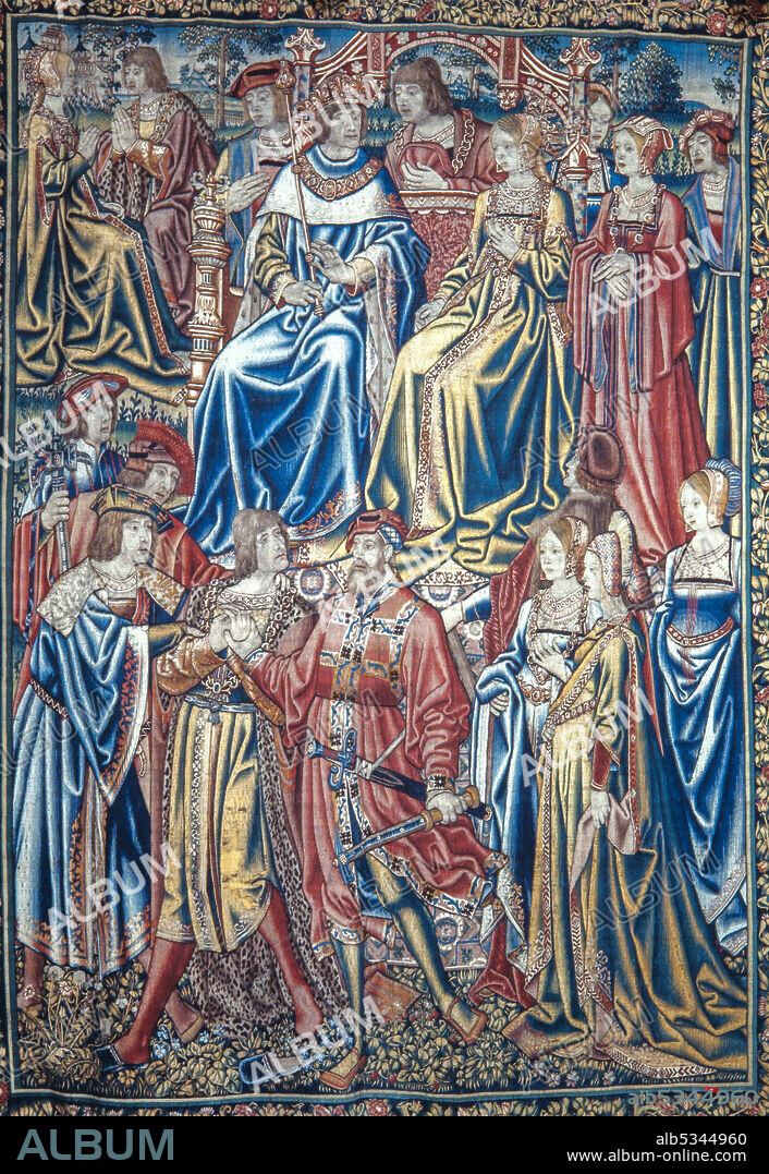 Tapiz de la Boda de los Reyes Católicos, siglo XVI. Catedral de Lleida.