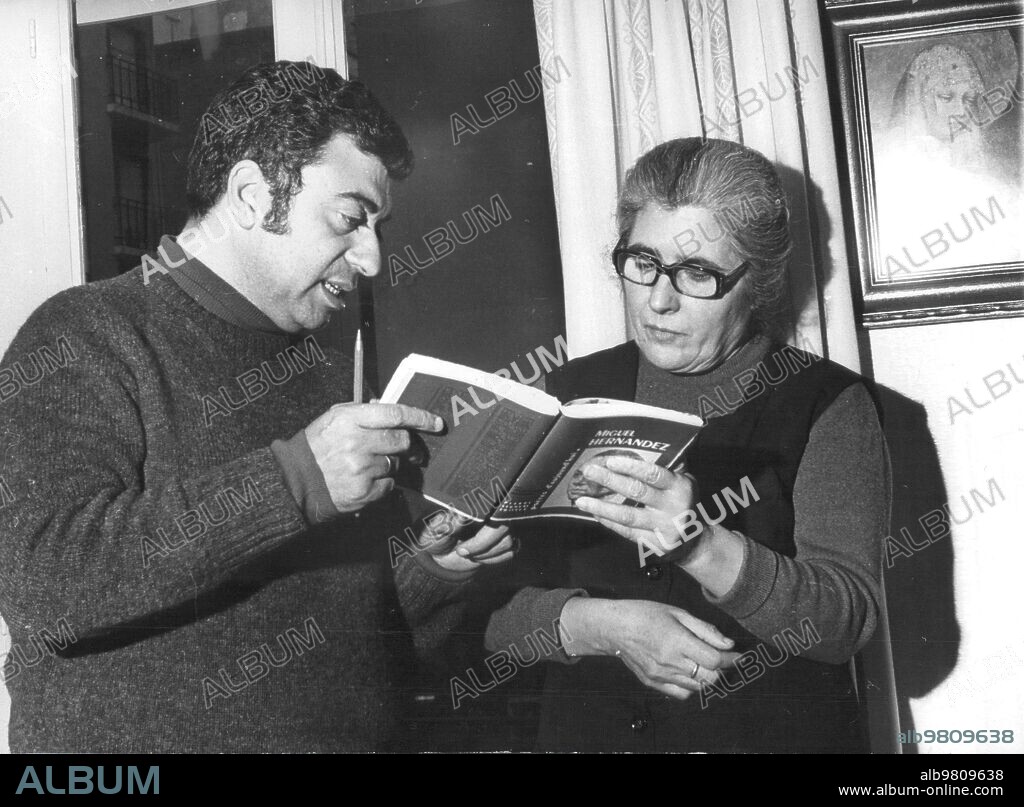March 17, 1972. Josefina Manresa, widow of Miguel Hernández, Interviewed by Tico Medina for Abc on the occasion of the 30th anniversary of the Poet's death.