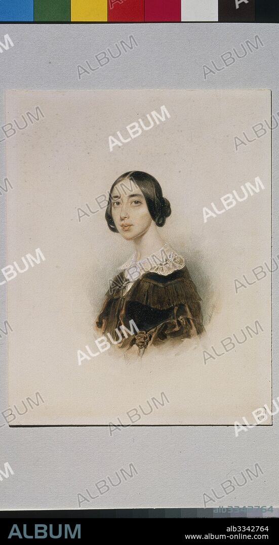 PYOTR FYODOROVICH SOKOLOV. Portrait of the singer and composer Michelle Pauline Viardot-García (1821-1910).