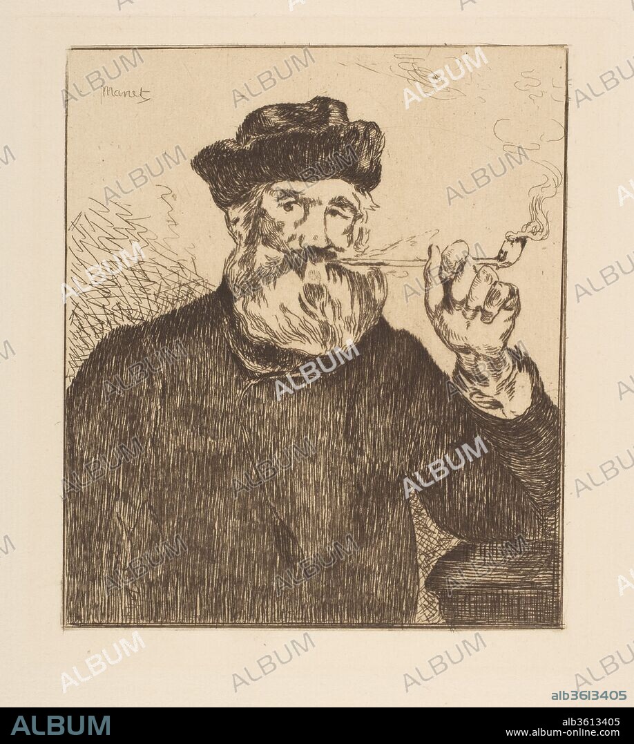 The Smoker. Artist: Reproduction of the etching by Édouard Manet (French, Paris 1832-1883 Paris). Dimensions: plate: 6 13/16 x 6 13/16in. (17.3 x 17.3cm)
sheet: 17 5/8 x 12 3/4in. (44.8 x 32.4cm).