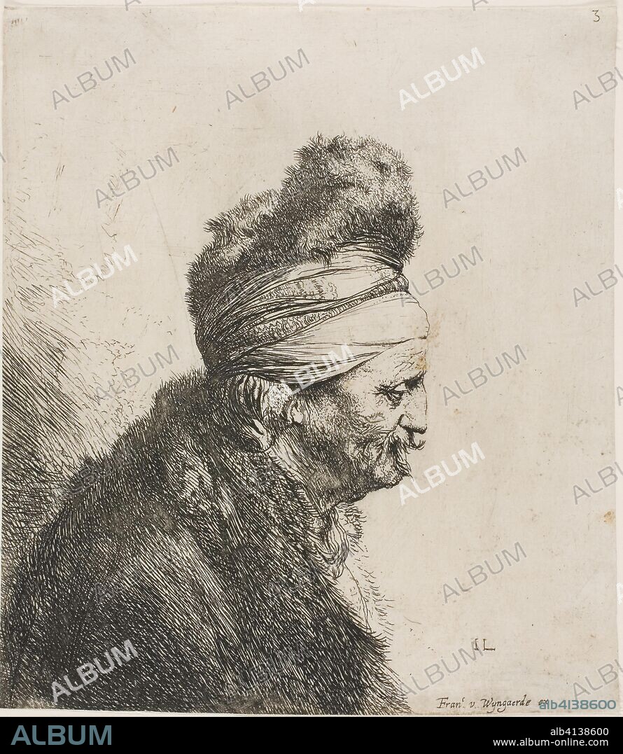 Bust of an Oriental Man, Facing Right. Jan Lievens; Dutch, 1607-1674. Date: 1635-1644. Dimensions: 161 x 142 mm (image/sheet, trimmed within plate mark). Etching on ivory laid paper. Origin: Holland.