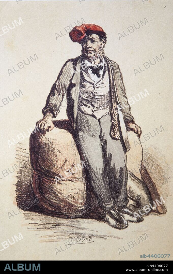TOMÁS PADRÓ PEDRET. Tomás Padró / Catalán with barretina, 19th century.