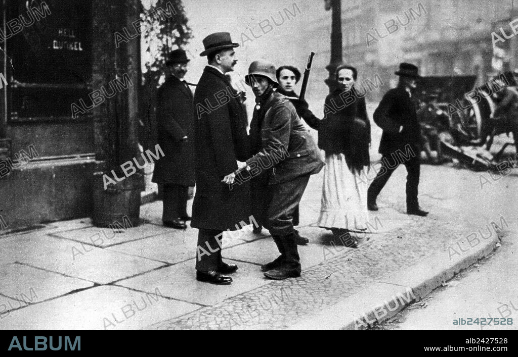 1919 Germany Berlin Sparticist uprsiring-The Spartacus League (German: Spartakusbund) was a Marxist revolutionary movement organized in Germany during World War I. The League was named after Spartacus, leader of the largest slave rebellion of the Roman Republic. It was founded by Karl Liebknecht, Rosa Luxemburg, Clara Zetkin, and others. The League subsequently renamed itself the Kommunistische Partei Deutschlands (KPD), joining the Comintern in 1919. Its period of greatest activity was during the German Revolution of 1918, when it sought to incite a revolution by circulating the newspaper Spartacus Letters.On January 8 1919 the KPD left the Revolution Committee after USPD representatives had invited Friedrich Ebert for talks. While these took place, the workers found out about a flyer published by Vorwärts titled 'Die Stunde der Abrechnung naht!' (The hour of vengeance is coming soon!) and about the Freikorps (anti-Republican paramilitary organizations, who fought the Weimar Republic and the November Revolution), whom the SPD administration had hired to suppress the workers. Ebert had ordered defense minister Gustav Noske, also a member of the SPD, to do so on January 6. Then the Revolution Committee stopped talks with the SPD. The Spartacist League then called for its members to take part in armed combat.