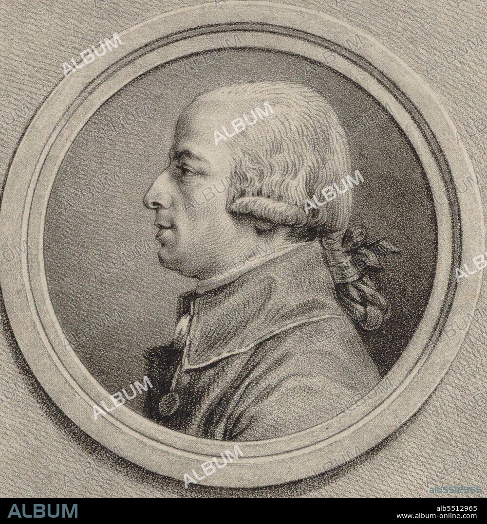 MOREAU THE YOUNGER, JEAN MICHEL, THE YOUNGER. Portrait of the cellist and composer Jean-Baptiste Sebastien Bréval (1753-1823).