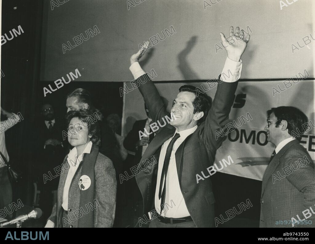 Madrid. 28/10/1982. Adolfo Suárez, de Centro Democrático y Social, durante las elecciones generales.