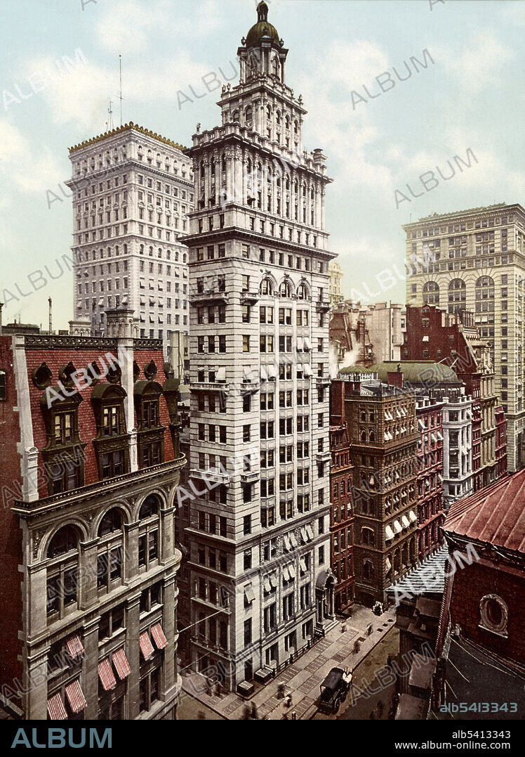 Gillender Building, New York City, c. 1900. Completed in 1897, the Gillender Building was an early 20-story, 273-foot-tall (83 m) skyscraper in the Financial District of Manhattan in New York City. It stood on the northwest corner of Wall Street and Nassau Street. It was designed by Charles I. Berg and Edward H. Clark. Upon completion, it was praised as an engineering novelty, and was quoted by some as "one of the wonders of the city." It was demolished in 1910.