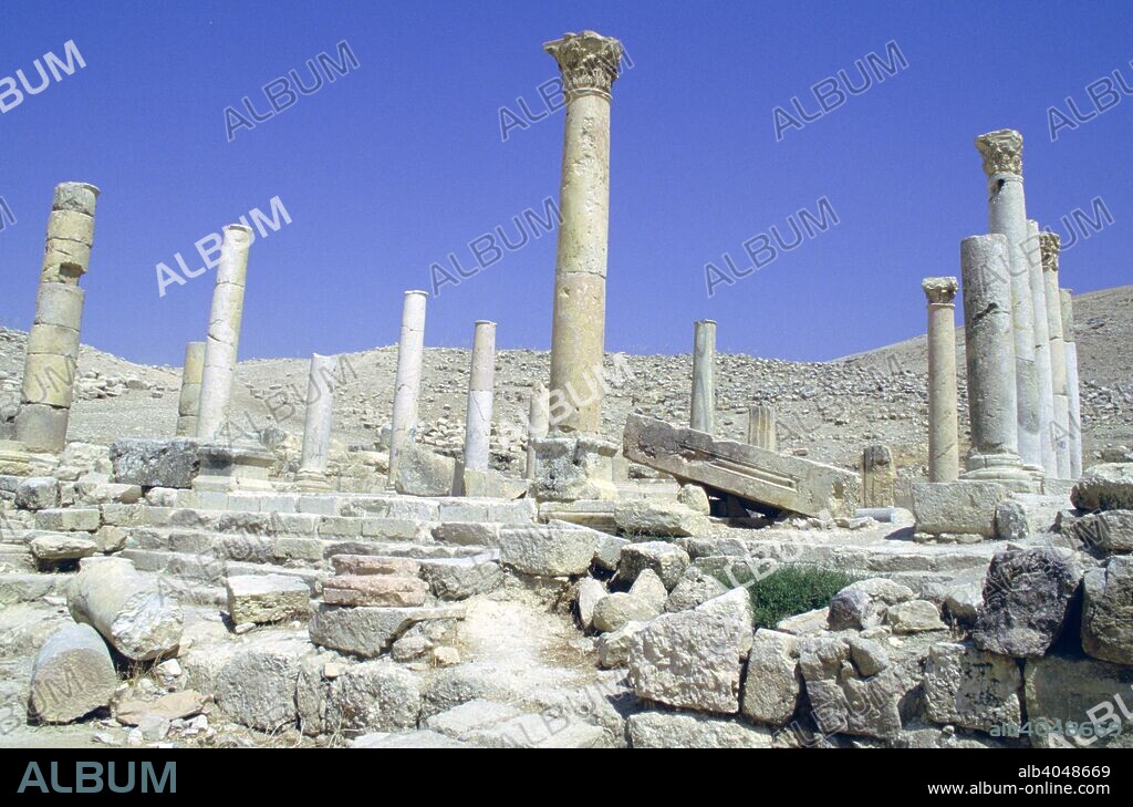 Ruins of the ancient city of Pella, Jordan. During Roman times Pella was one of the cities of the Decapolis, a group of ten cities on the eastern edge of the Empire in Judea and Syria. It was the site of one of the earliest Christian churches. The city was destroyed by the Golan earthquake of 749.