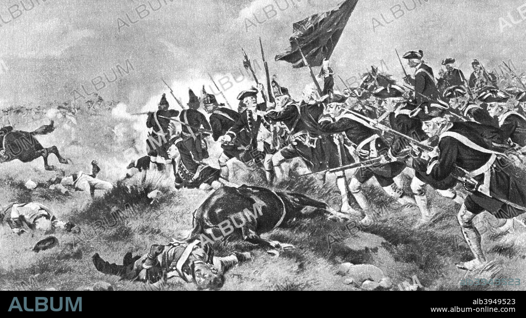 The Battle of Dettingen, 16 June 1743, (1910). An army of German and British, under the command of George II, defeated the French at Dettingen am Main in Bavaria.