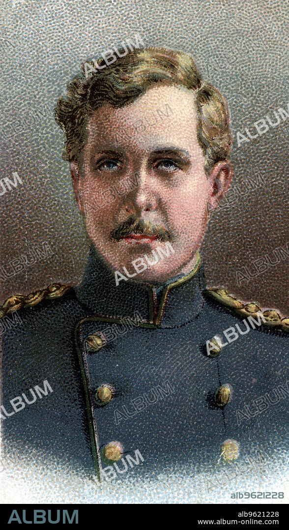 Albert I (1875-1934), King of the Belgians from 1909, in military uniform, 1917. Albert I commanded the Belgian army in World War I. He was killed in 1934 in a mountaineering accident in the Ardennes. From a series on commanders during World War I.