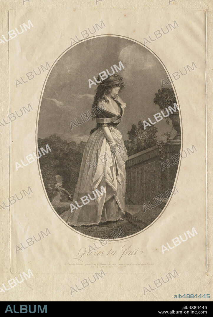 Philibert Louis Debucourt, French, 1755-1832, Qu'as tu fait?, c. 1791, Aquatint, etching and stipple engraving in black on paper, Border: 11 5/16 x 8 in. (28.7 x 20.3 cm).