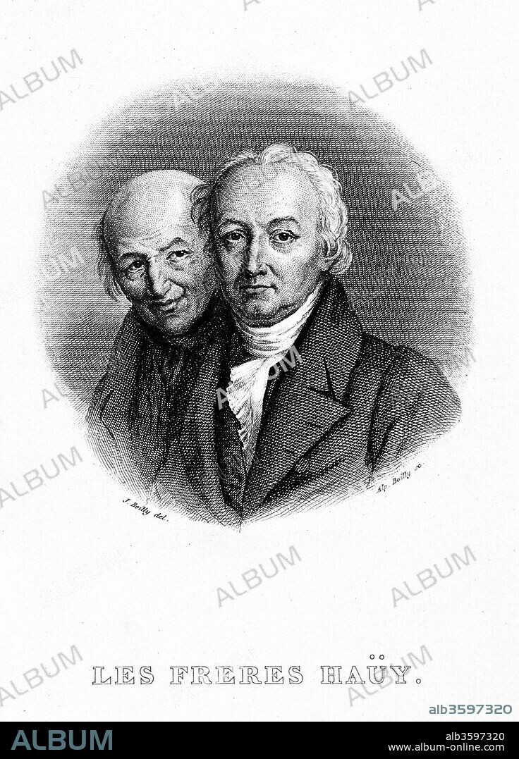 ALPHONSE BOILLY. The Brothers René-Just Haüy (1743-1822) and Valentin Haüy (1745-1822).