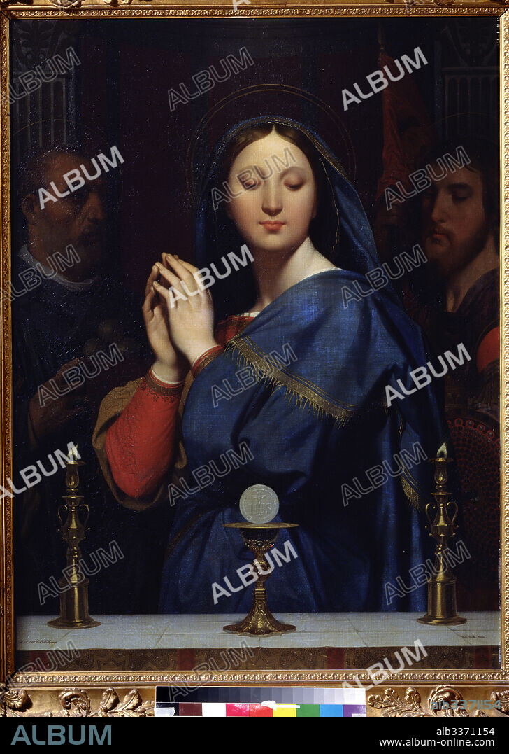 JEAN AUGUSTE DOMINIQUE INGRES. The Virgin Adoring the Host (La Vierge adorant l'hostie).