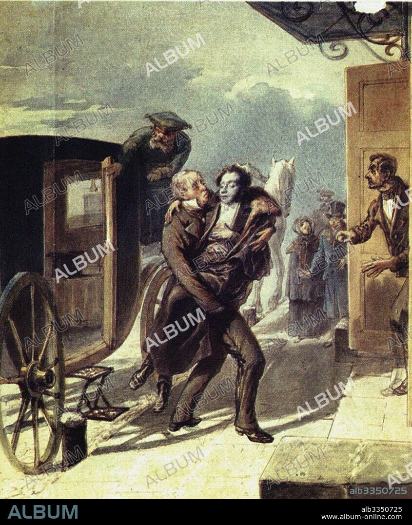 PYOTR FYODOROVICH BOREL. Pushkin after the duel.
