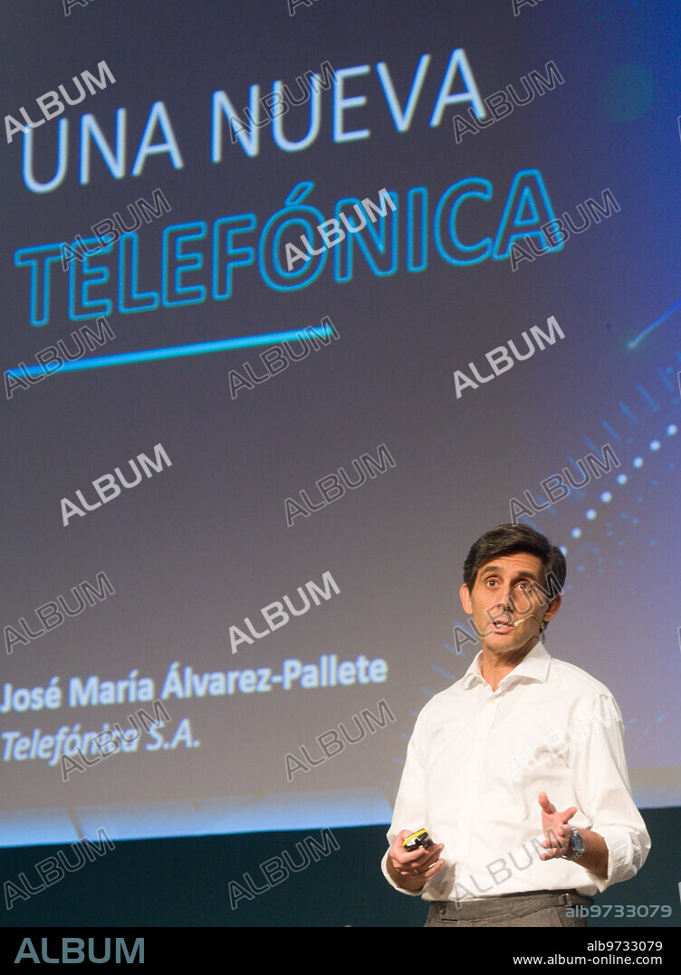 Madrid, 11/27/2017. Telefónica headquarters. Press conference by Ángel Vila, Laura Abasolo and Álvarez Pallete. Photo: of Saint Bernard. Archdc.