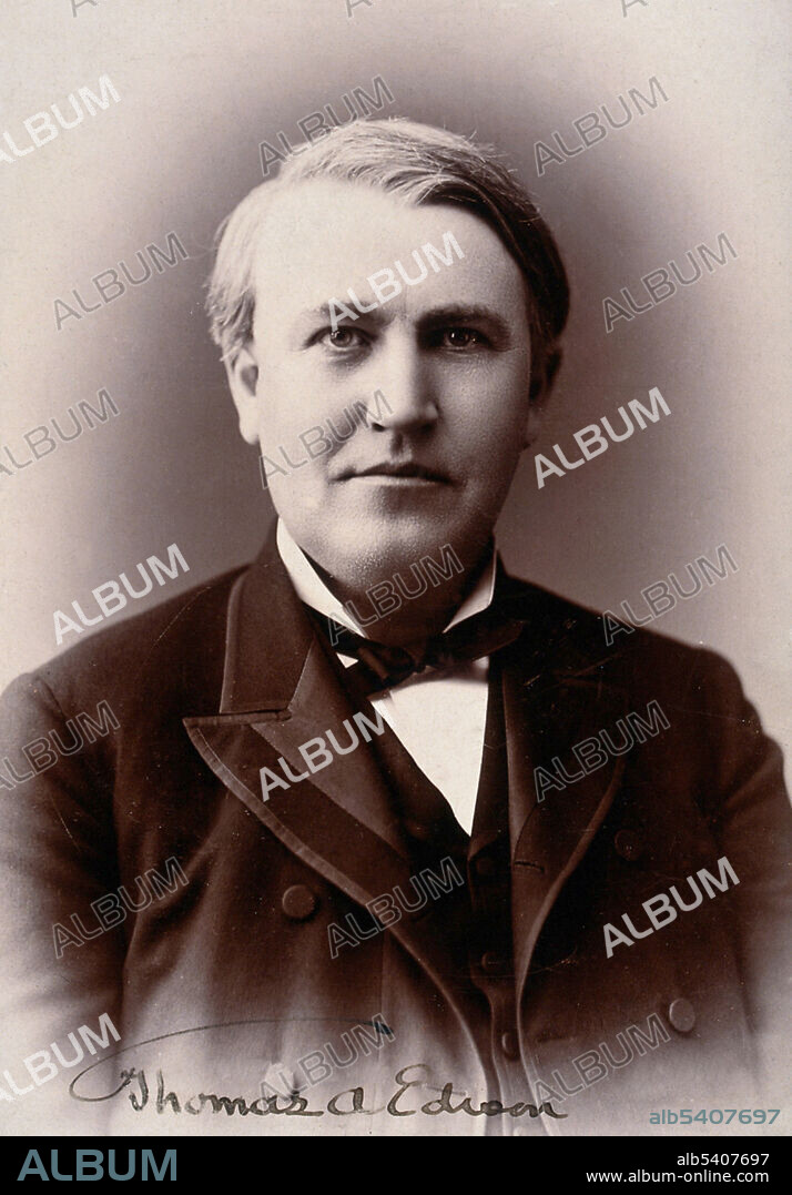 Thomas Edison (1847 - 1931) was a famous American inventor and businessman. He developed many devices that greatly influenced life around the world, including the phonograph, the motion picture camera, and a long-lasting, practical electric light bulb. Edison is the fourth most prolific inventor in history, holding 1,093 US patents. Photo by White & Company, undated.