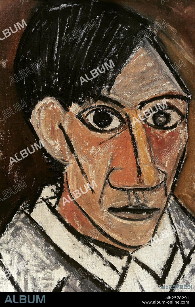 PABLO PICASSO. Pablo Ruiz Picasso (1881-1973). Spanish painter. Selfportrait, 1907. National Gallery. Prague. Czech Republic.