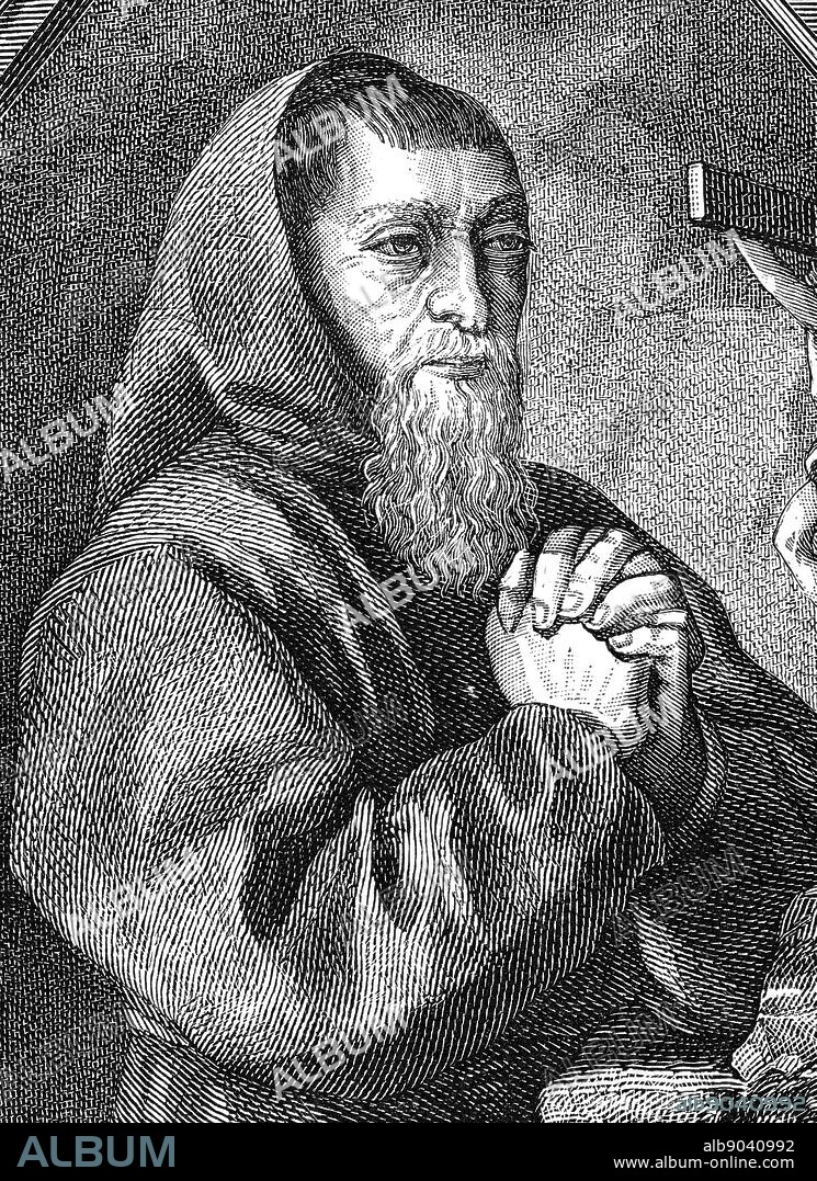Portrait of François Leclerc du Tremblay (1577-1638) a French Capuchin friar, confidant and agent of Cardinal Richelieu. Dated 17th Century.