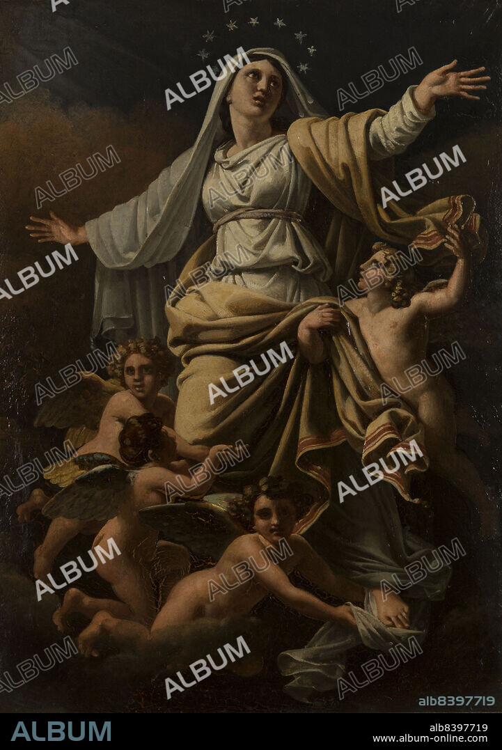 ALEXANDRE-CHARLES GUILLEMOT. Esquisse pour la chapelle du lycée Louis-le-Grand : L'Assomption de la Vierge, c.1828. T.