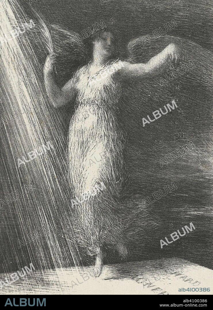 HENRI DE FANTIN-LATOUR. Awakening (Réveil) from the book Richard Wagner, sa vie et ses oeuvres by Adolphe Jullien. Dimensions: 31.4 cm x 22.8 cm, 20.7 cm x 15.2 cm, 20.7 cm x 15.2 cm.