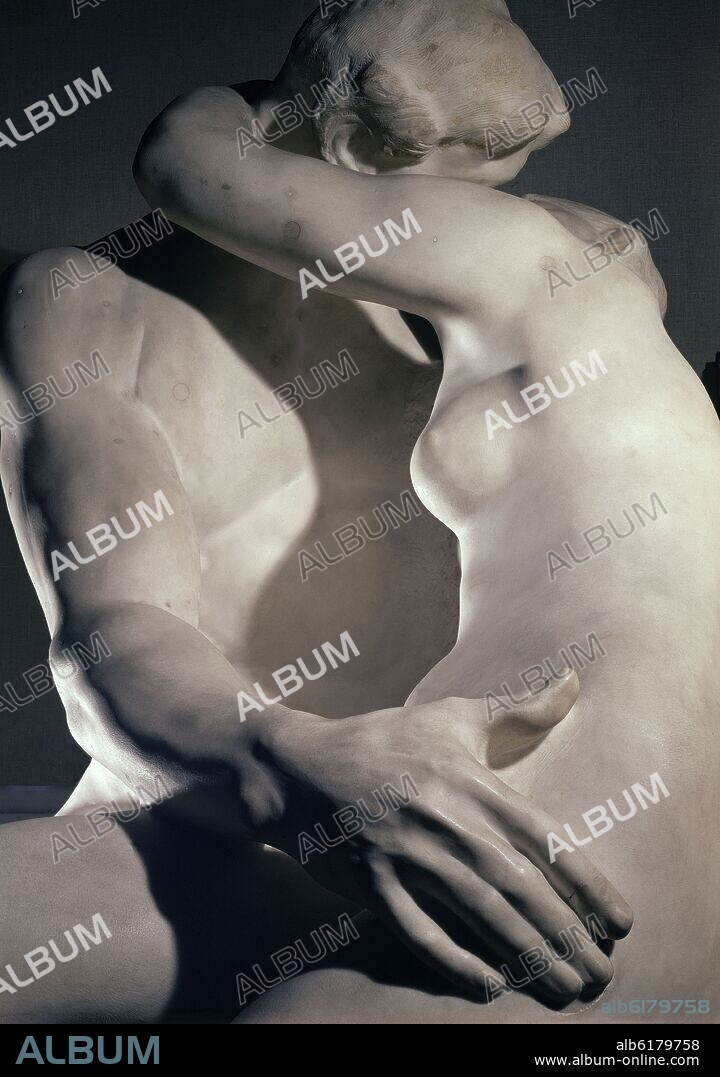 AUGUSTE RODIN (1840-1917). EL BESO - 1886 - DETALLE -  ESCULTURA EN MARMOL.