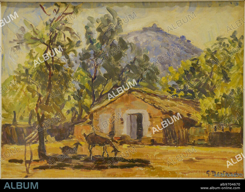 Paisatge casa de camp, G.Bestard, oil on canvas, Palma, Majorca, Spain.