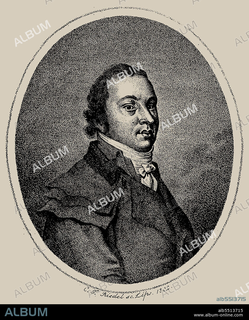 CARL TRAUGOTT RIEDEL. Portrait of the violinist and composer Peter Hänsel (1771-1831).