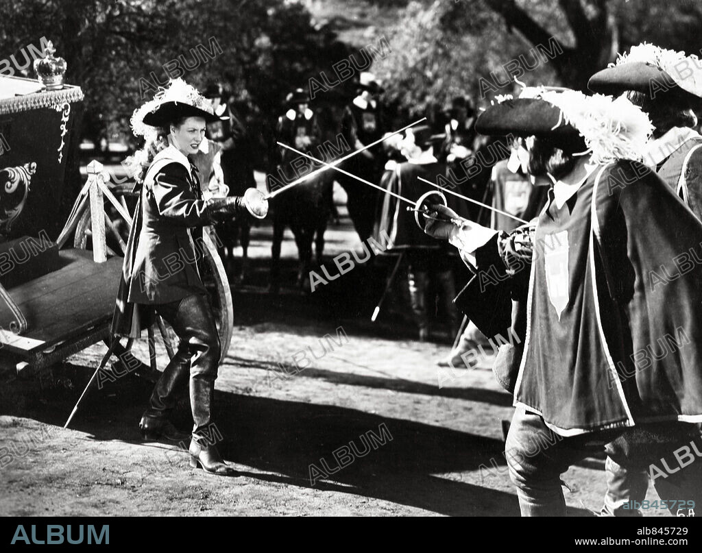 MAUREEN O'HARA en LOS HIJOS DE LOS MOSQUETEROS, 1952 (AT SWORD'S POINT), dirigida por LEWIS ALLEN. Copyright RKO.