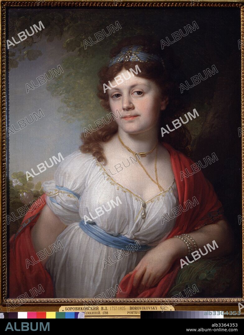 VLADIMIR LUKICH BOROVIKOVSKY. Portrait of Elisabeth Temkina (Daughter of Empress Catherine II and Prince Grigory Potemkin).