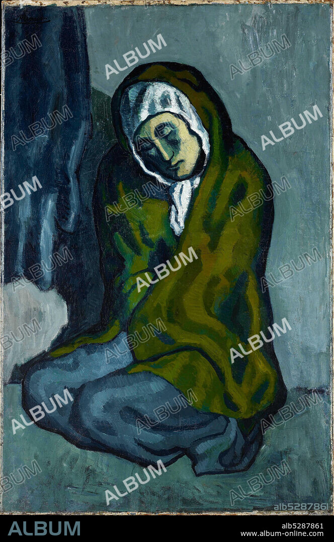 PABLO PICASSO. La Miséreuse accroupie (The Poor Woman Crouching).