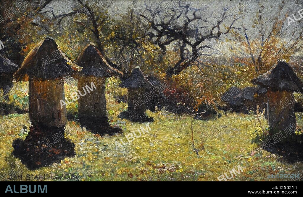 Jan Stanislawski (1860-1907). Polish painter. Beehives in the Ukraine, 1895. 19th Century Polish Art Gallery (Sukiennice Museum). National Museum of Krakow. Poland.