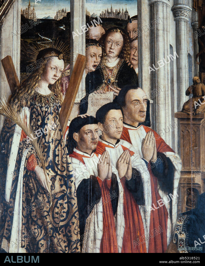 LLUIS DALMAU (-CA. 1460). Lluís Dalmau / Virgen de los "Consellers" (detalle), 1443-1445, Óleo sobre tabla, 316 x 312,5 x 32,5 cm. Procedente del altar de la capilla de la Casa de la Ciutat, Barcelona.
