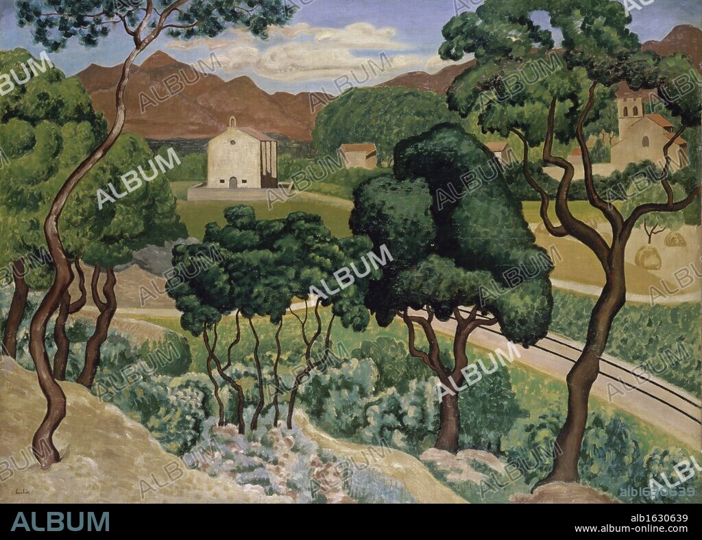 Landscape by Auguste Herbin, 1882-1960, France, Paris, Musee National d'Art de Moderne.