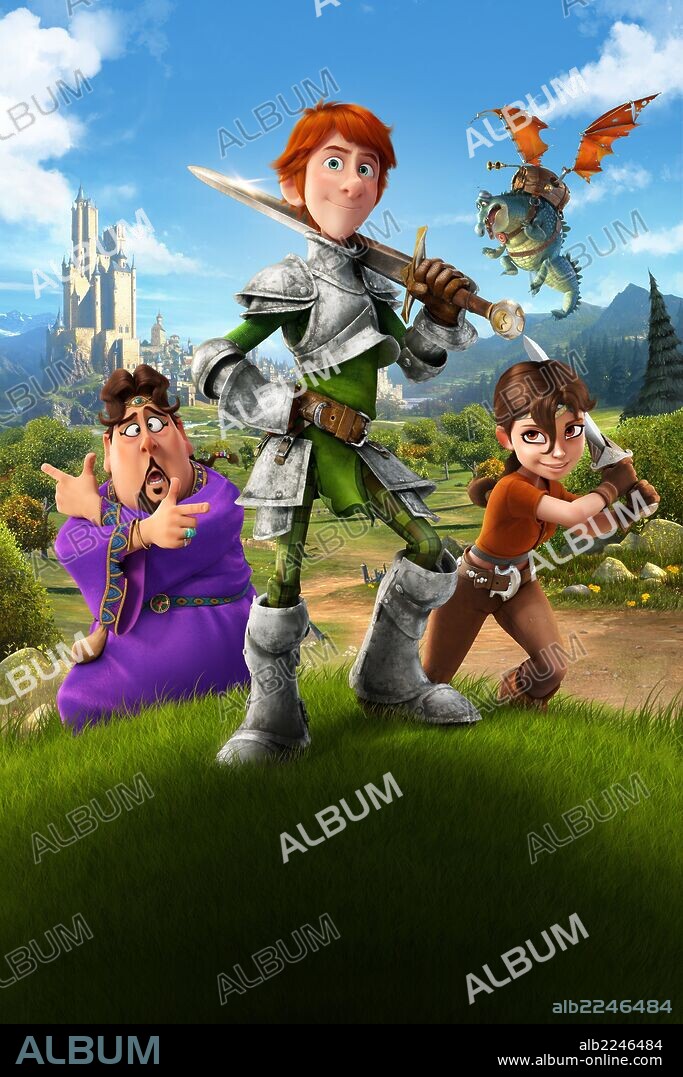 Poster de JUSTIN Y LA ESPADA DEL VALOR (JUSTIN AND THE KNIGHTS OF VALOUR, 2013), dirigida por MANUEL SICILIA. Copyright KANDOR GRAPHICS.