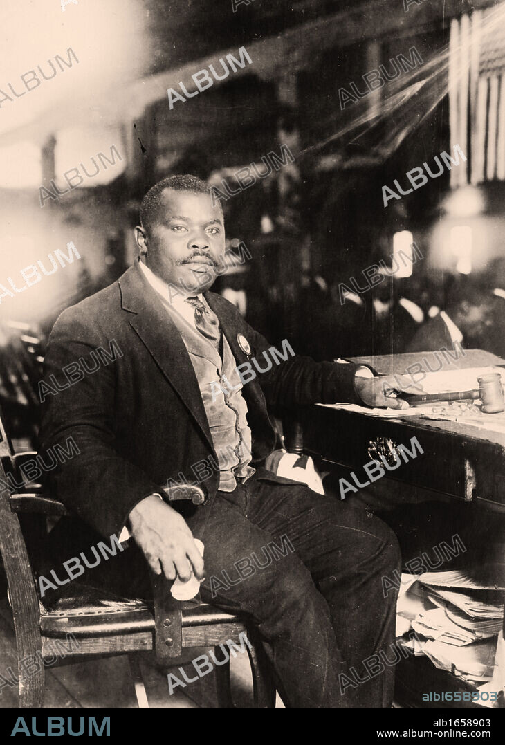 Marcus Mosiah Garvey Jr. (1887-1940) Jamaican-born Pan-Africanist publisher, journalist and orator.  Founder in 1914 of the Universal Negro Improvement Association aimed at uniting Africa and its diaspora.