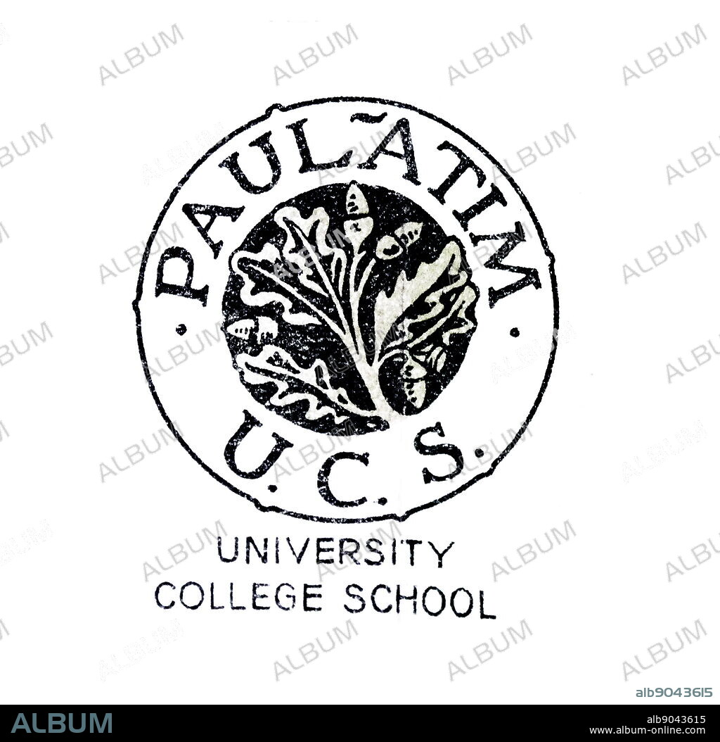 Emblem of University College School, Frognal, London generally known as UCS, an independent school charity situated in Hampstead, north west London, England. The school was founded in Gower Street in 1830.
