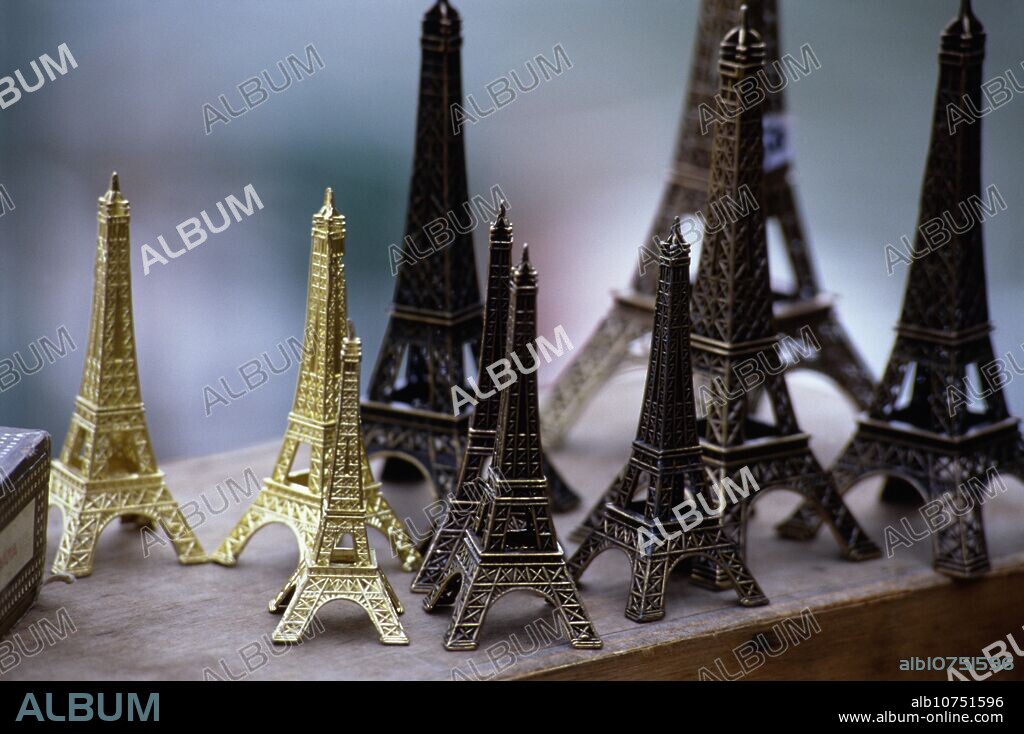 Eiffel Tower souvenirs. Paris. France.