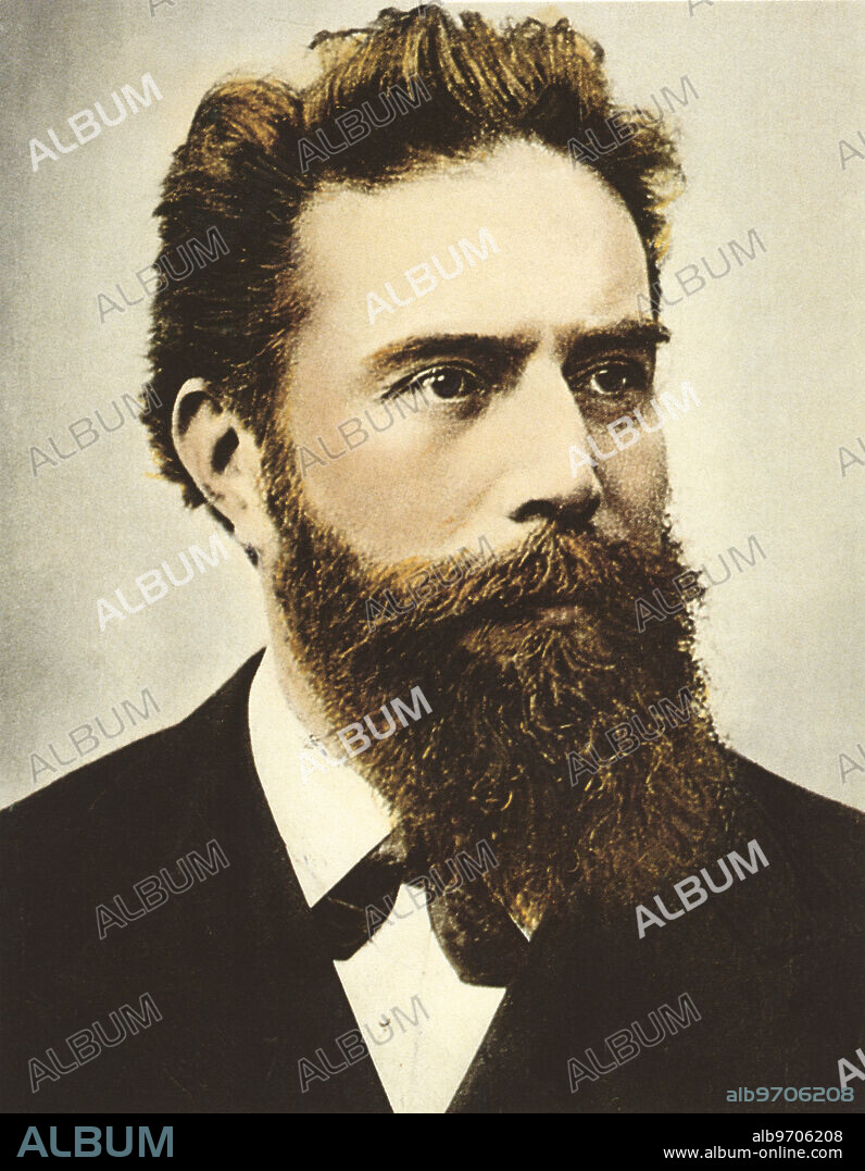 Wilhelm Conrad Röntgen (1845-1923), German Engineer and Physicist, Earned First Nobel Prize in Physics in 1901, Portrait, 1900.