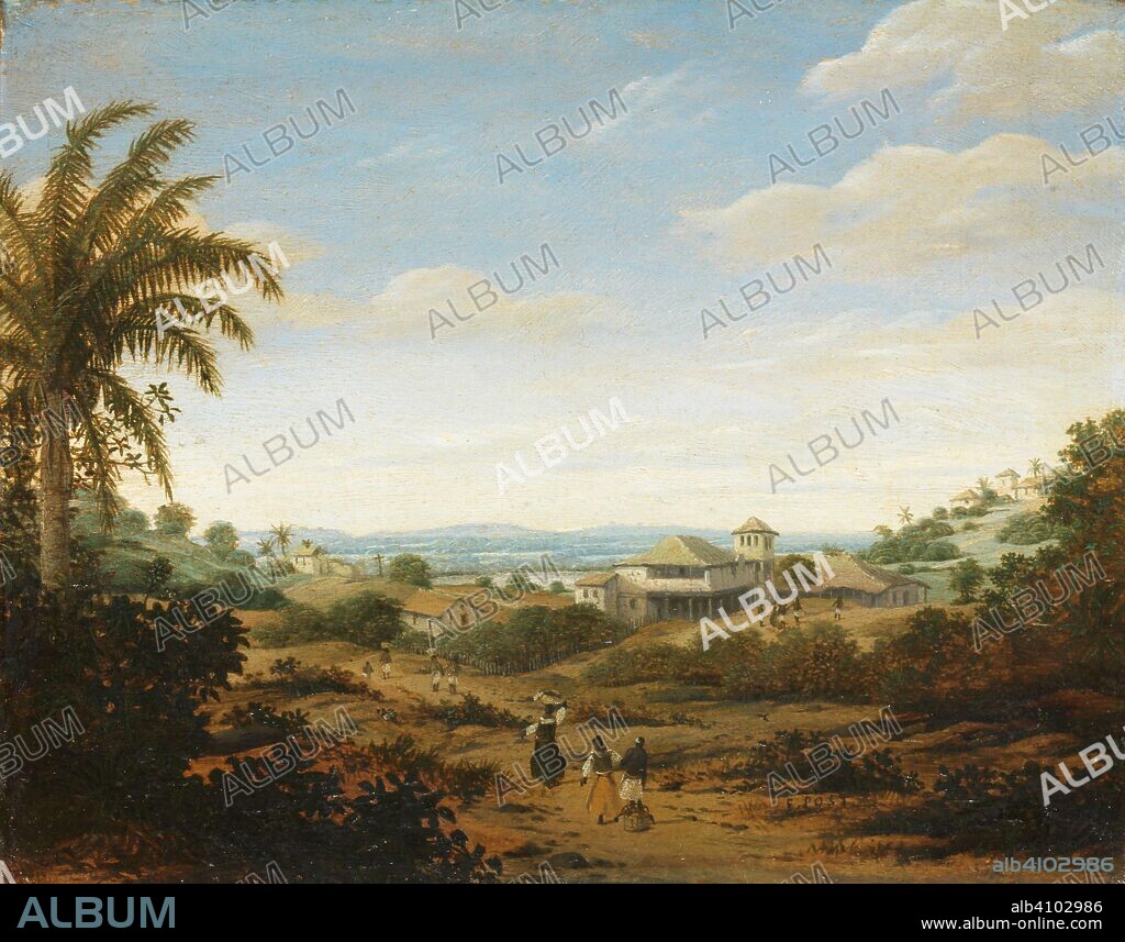 FRANS JANSZ POST. Landscape on the Rio Senhor de Engenho, Brazil. Landscape on the Senhor de Engenho river, Brazil. Dating: 1670 - 1680. Measurements: h 22.5 cm × w 28 cm.
