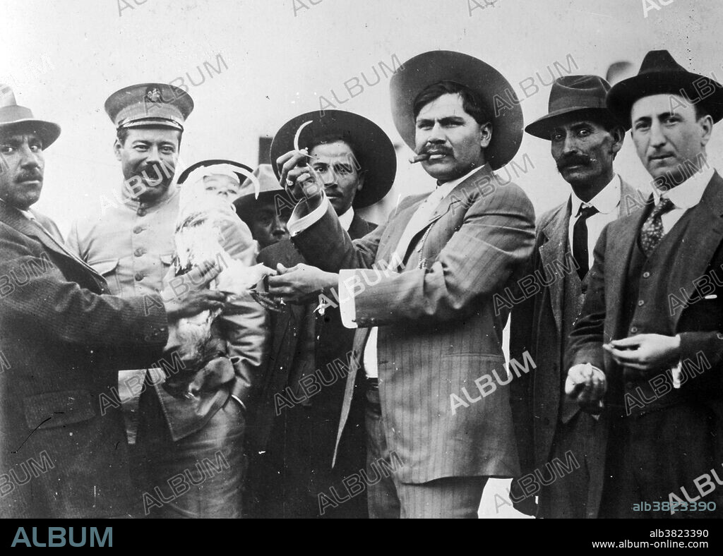 REWORK, Bain News Service photo of General Villa with Raul Madero, brother of Francisco Ignacio Madero during the Mexican Revolution dated created or published February 16, 1914. JosÃ© Doroteo Arango ArÃ¡mbula (June 5, 1878 - July 20, 1923) was one of the most prominent Mexican Revolutionary generals. As commander of the DivisiÃ³n del Norte (Division of the North), he was the veritable caudillo of the northern Mexican state of Chihuahua, which, given its size, mineral wealth, and proximity to the United States of America, provided him with extensive resources. After his famous raid on Columbus, New Mexico, in 1916, U.S. Army General John J. Pershing tried unsuccessfully to capture Villa in a 9 month pursuit that ended when the United States entered into WWI and Pershing was called back. Villa retired in 1920 and was given a large estate, which he turned into a colony for his former soldiers. In 1923, he became involved once again in Mexican politics and as a result was assassinated at the age of 45. Today his memory is honored by Mexicans and numerous streets and neighborhoods in Mexico are named in his honor.