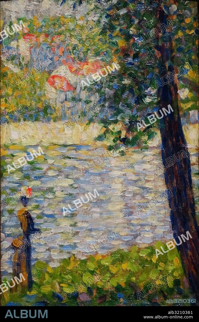 Painting titled 'The Morning Walk' by Georges-Pierre Seurat (1859-1891) a French post-Impressionist painter and draftsman. Dated 19th Century.