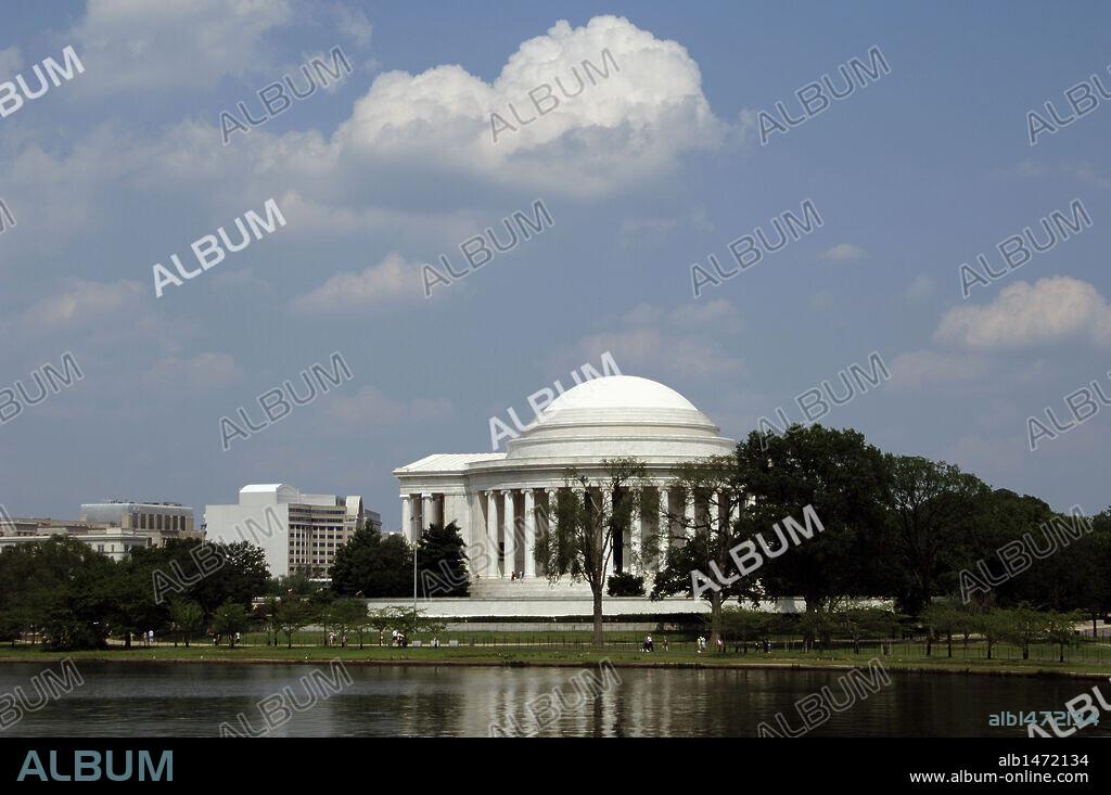 United States. Washington D.C. Thomas Jefferson Memorial. Dedicated to 3rd President and one of the Founding Fathers of the United States (1743-1826). Principal author of the Declaration of Independence (1776).