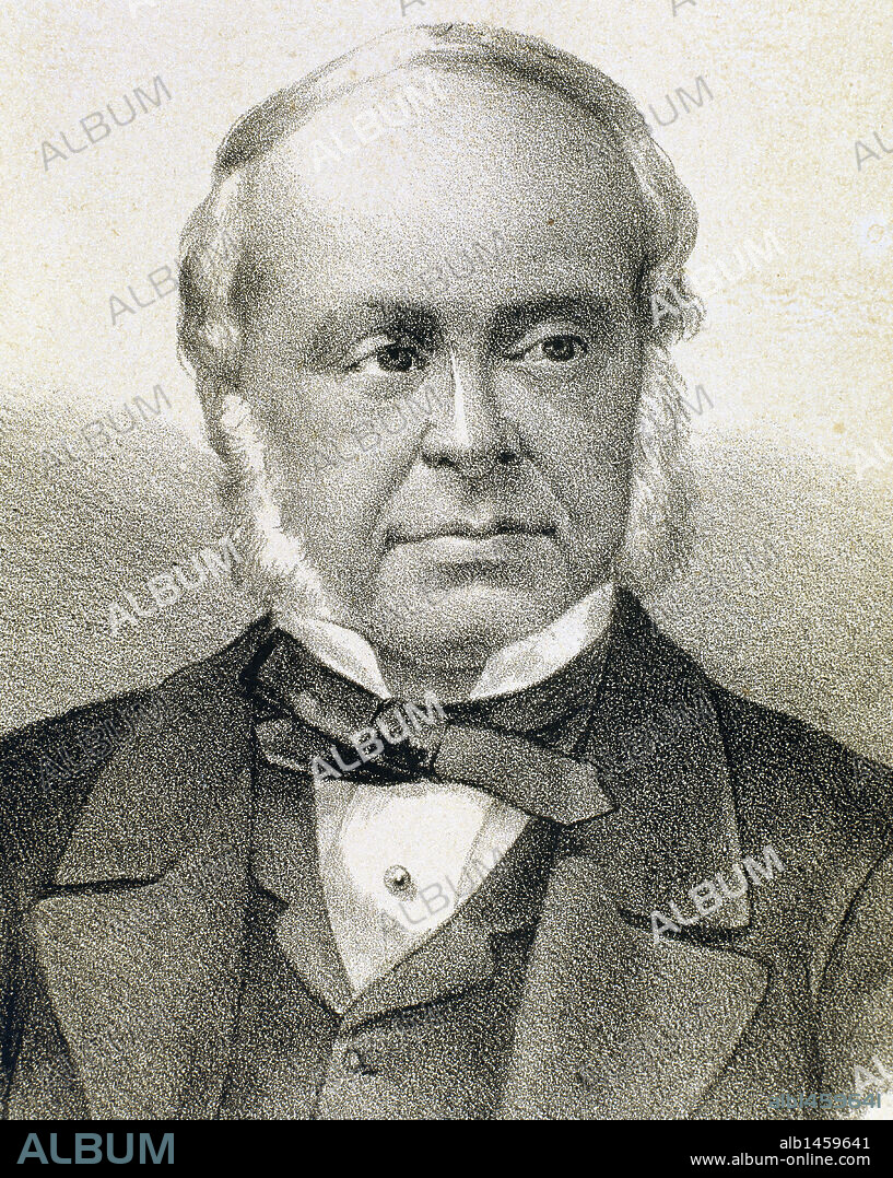 GLADSTONE, William Ewart (1809-1898). Estadista y político británico. Primer Ministro del Reino Unido. Grabado.
