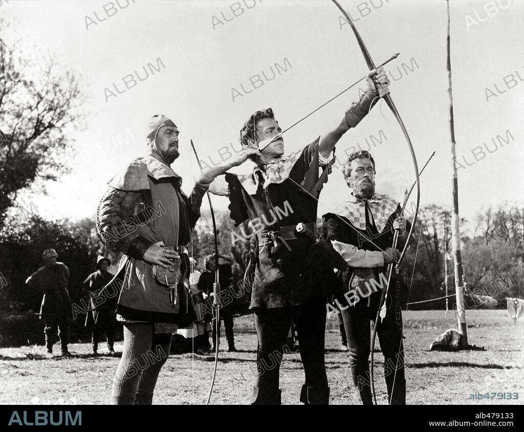 RICHARD TODD in THE STORY OF ROBIN HOOD AND HIS MERRIE MEN, 1952, unter der Regie von KEN ANNAKIN. Copyright WALT DISNEY PRODUCTIONS.