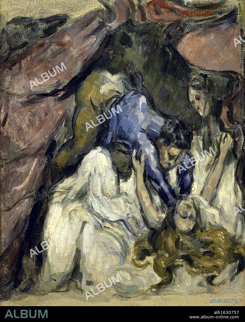 PAUL CÉZANNE. The Strangled Woman  (Le Femme Stranglee)  19th C.  Paul Cezanne (1839-1906 French)  Oil on canvas  Musee d'Orsay, Paris, France.