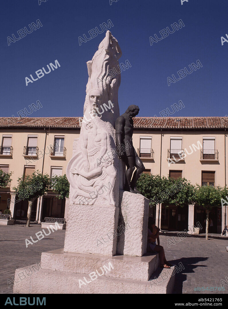 VICTORIO MACHO. MACHO , VICTORIO. ESCULTOR ESPAÑOL . PALENCIA 1887 - 1966. MONUMENTO A ALONSO DE BERRUGUETE EN PALENCIA.