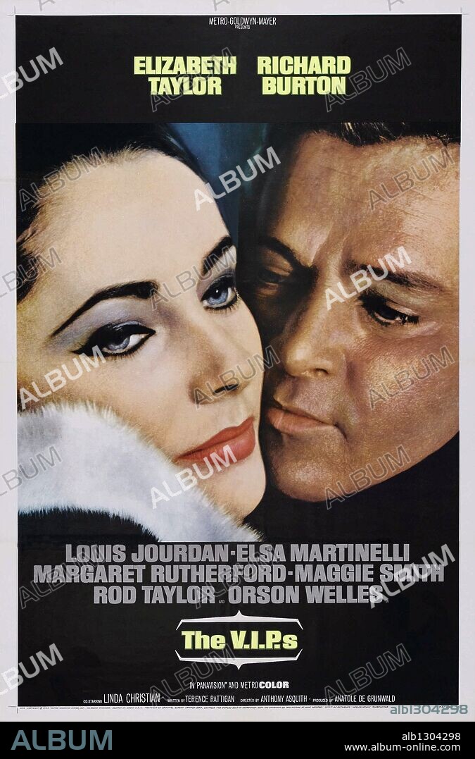 Poster de HOTEL INTERNACIONAL, 1963 (THE V. I. P. 'S), dirigida por ANTHONY ASQUITH. Copyright M.G.M.
