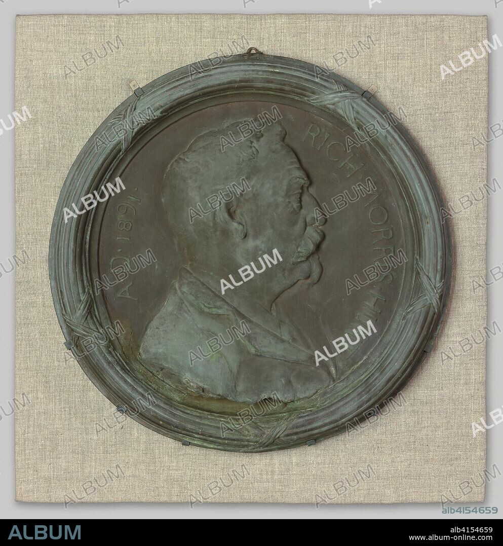 Richard Morris Hunt. Karl Theodore Francis Bitter; American, born Austria, 1865-1915. Date: 1886-1896. Dimensions: 64.8 x 63.5 x 7 cm (25 1/2 x 25 x 2 3/4 in.). Copper on plaster. Origin: United States.