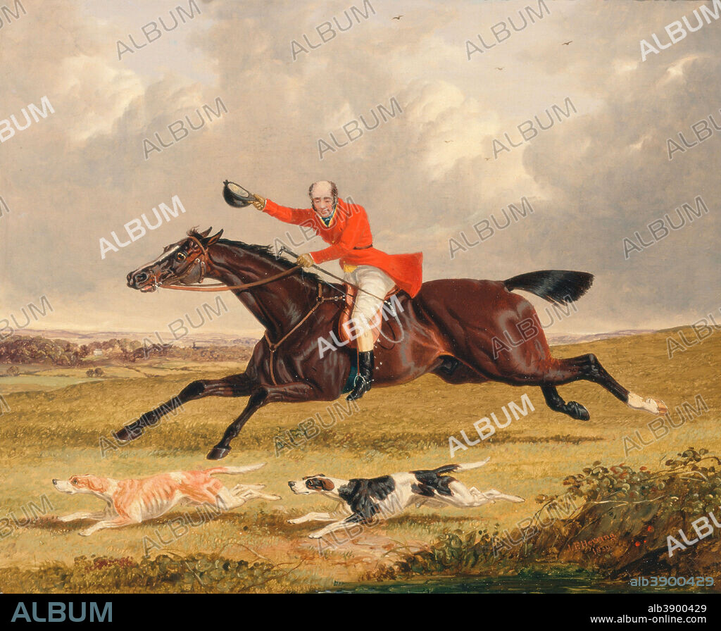 SR. JOHN FREDERICK HERRING. Foxhunting: Encouraging Hounds. Date/Period: 1839. Painting. Oil on panel. Height: 254 mm (10 in); Width: 305 mm (12 in).