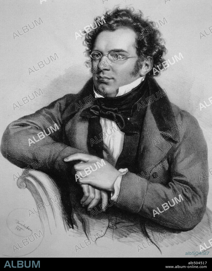 Franz Peter Schubert (1797-1828)  engraving XIXth century.
