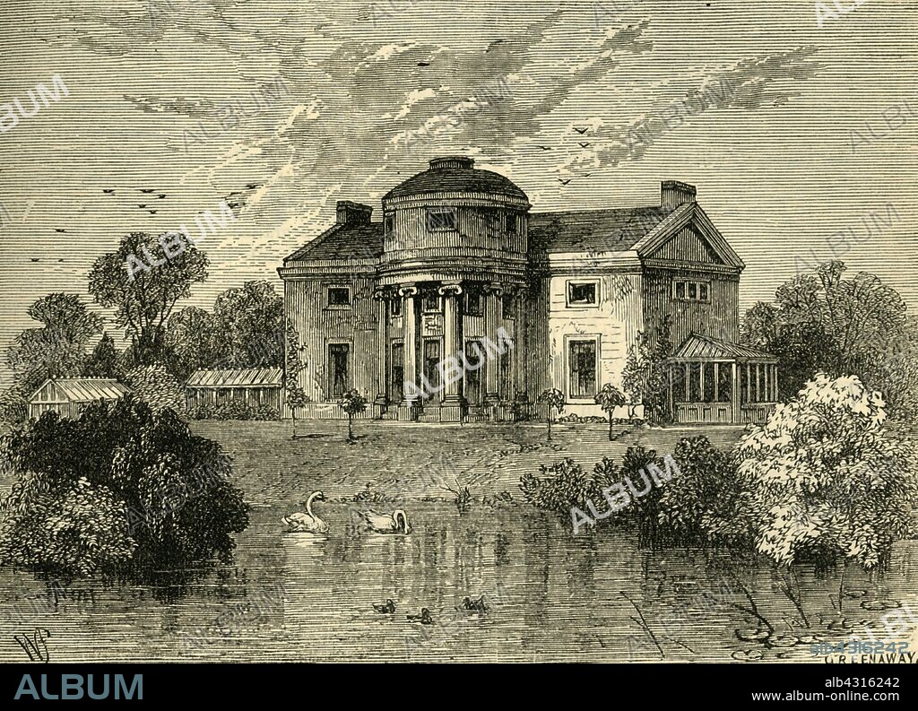 'The Holme, Regent's Park', c1876. The Holme, a mansion in Regent's Park, designed by Decimus Burton, as a private residence for the Burton family, built in 1818. From "Old and New London: A Narrative of Its History, Its People, and Its Places. The Western and Northern Studies", by Edward Walford. [Cassell, Petter, Galpin & Co., London, Paris & New York].